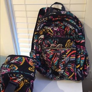 Vera Bradley Backpack and Matching Lunchbox